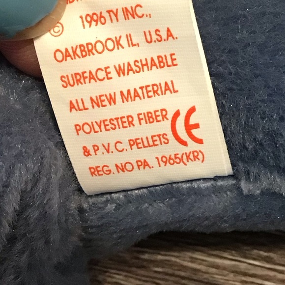 Ty Beanie Babies Echo the Dolphin Vinatge 1996 Retired Plush - Rare Tag Errors - Picture 8 of 12